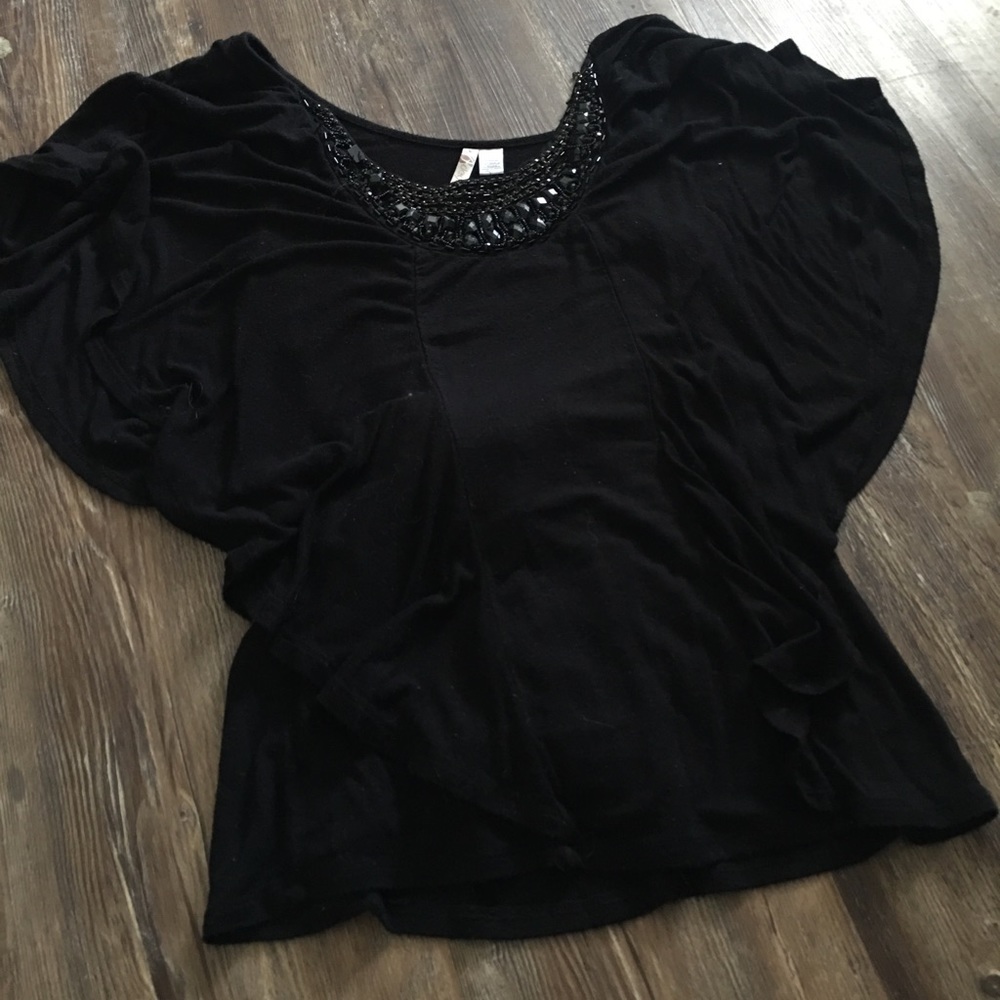 Degrees black loose sleeve top